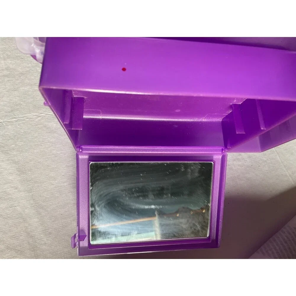 Caboodle Purple Transparent Plastic Storage Container With Handle & Secure Latch